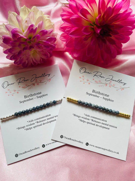 September Birthstone Bracelet - Sapphire