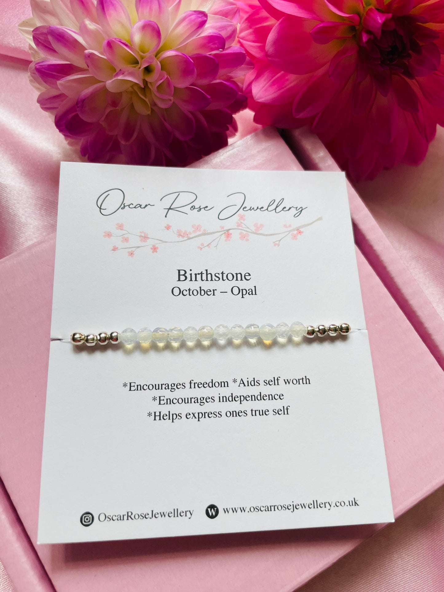 October Birthstone Bracelet - Opal