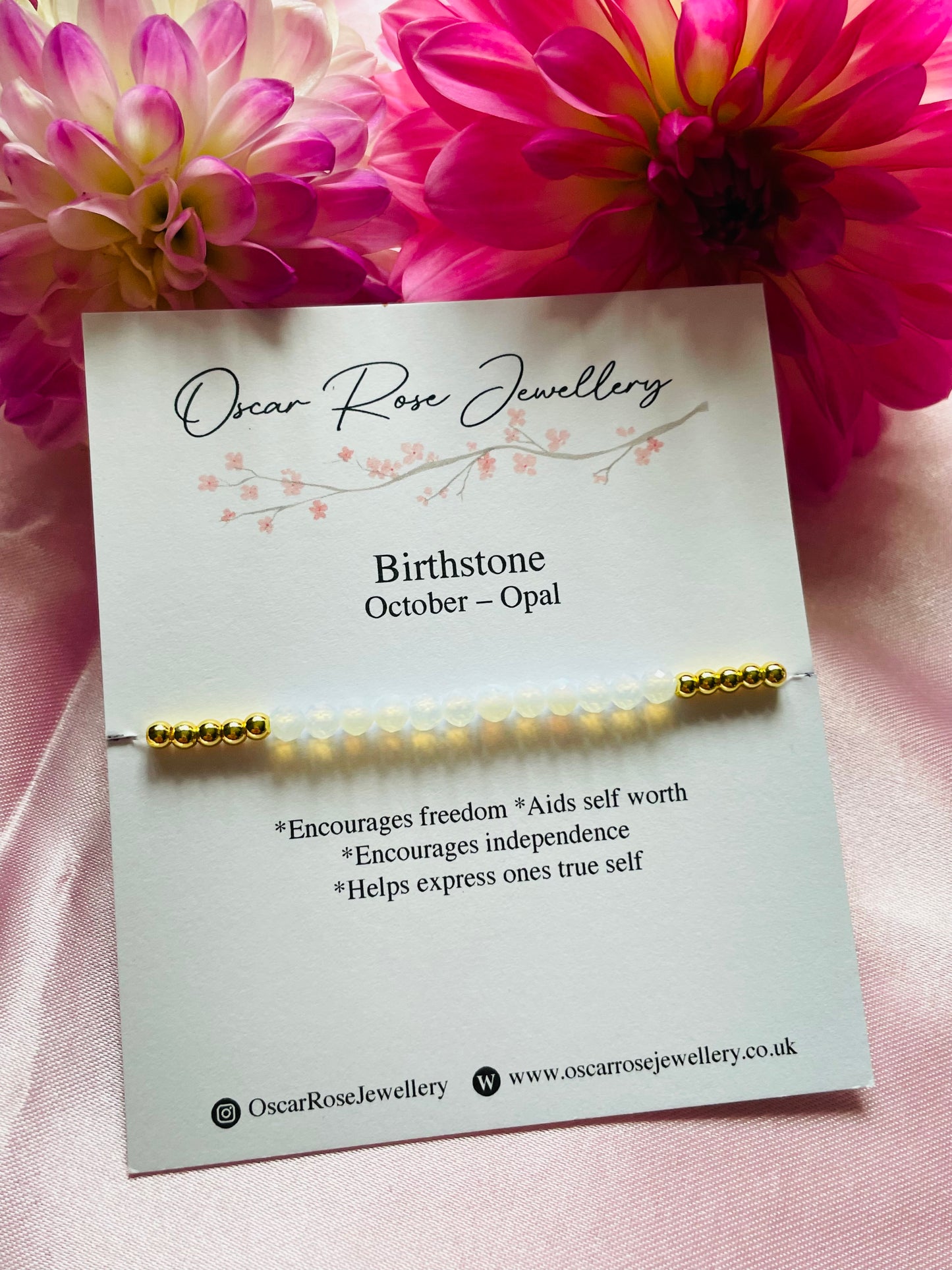 October Birthstone Bracelet - Opal