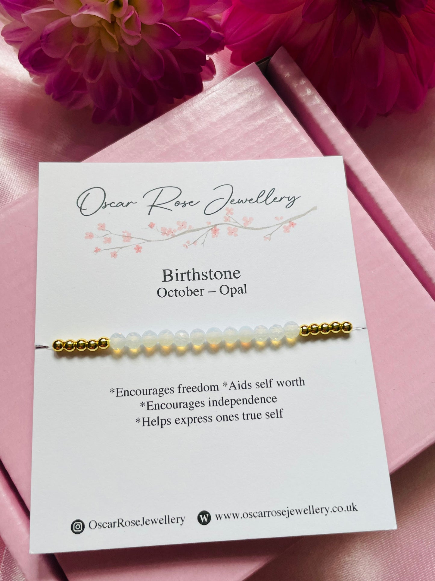 October Birthstone Bracelet - Opal