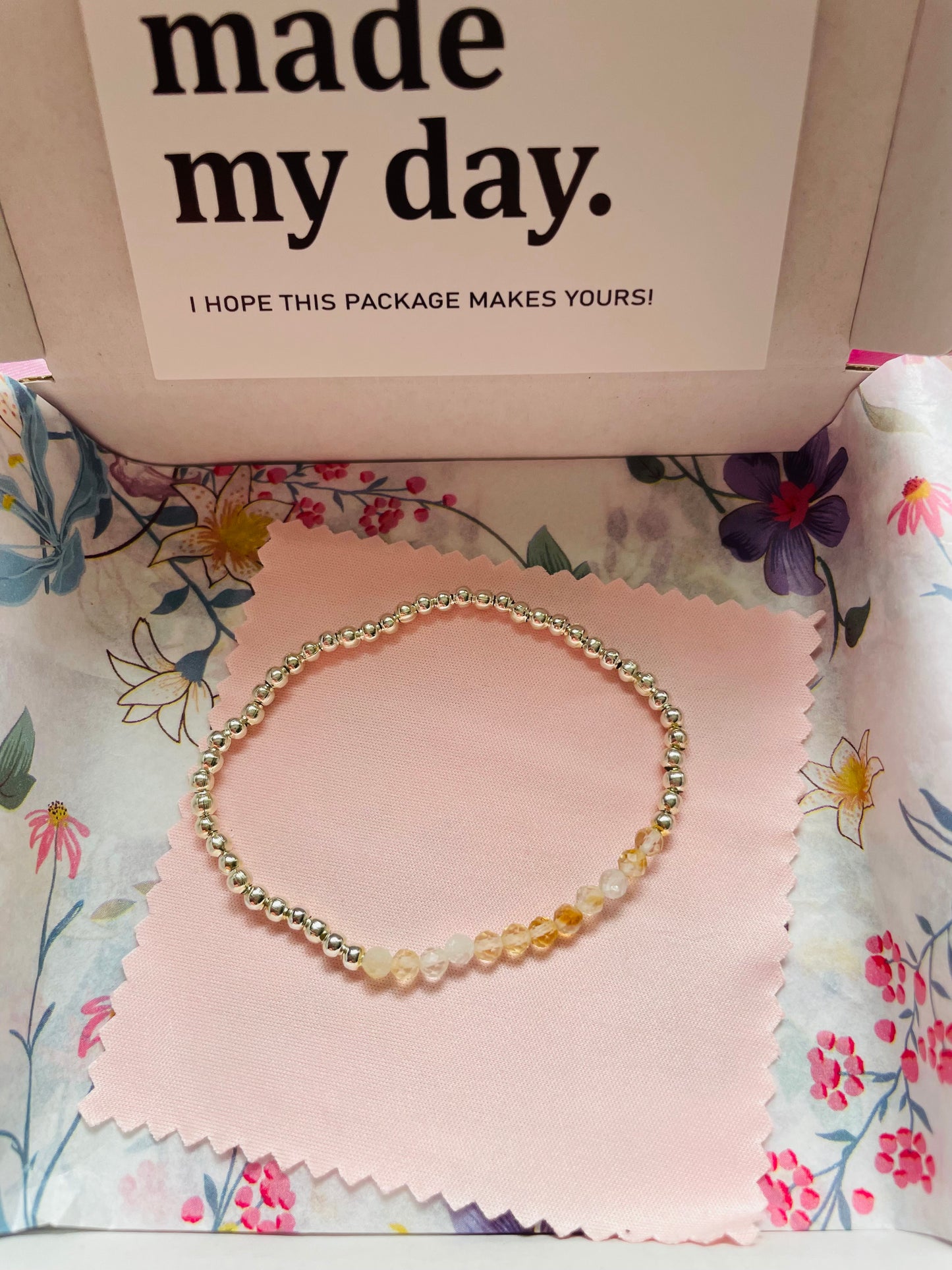 November Birthstone Bracelet - Citrine