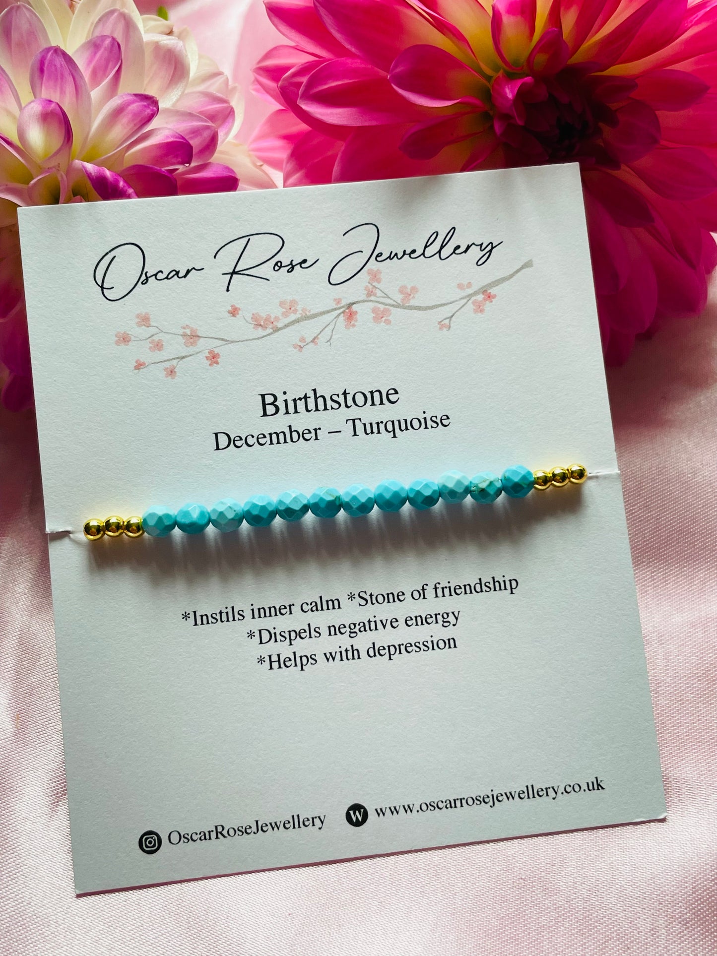 December Birthstone Bracelet - Turquoise
