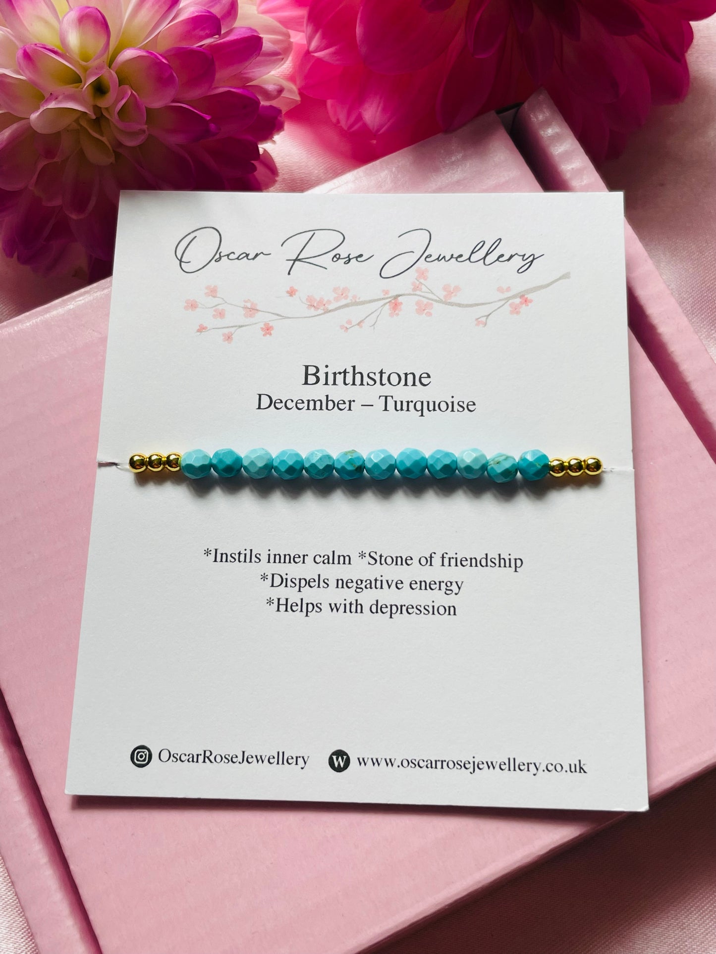 December Birthstone Bracelet - Turquoise