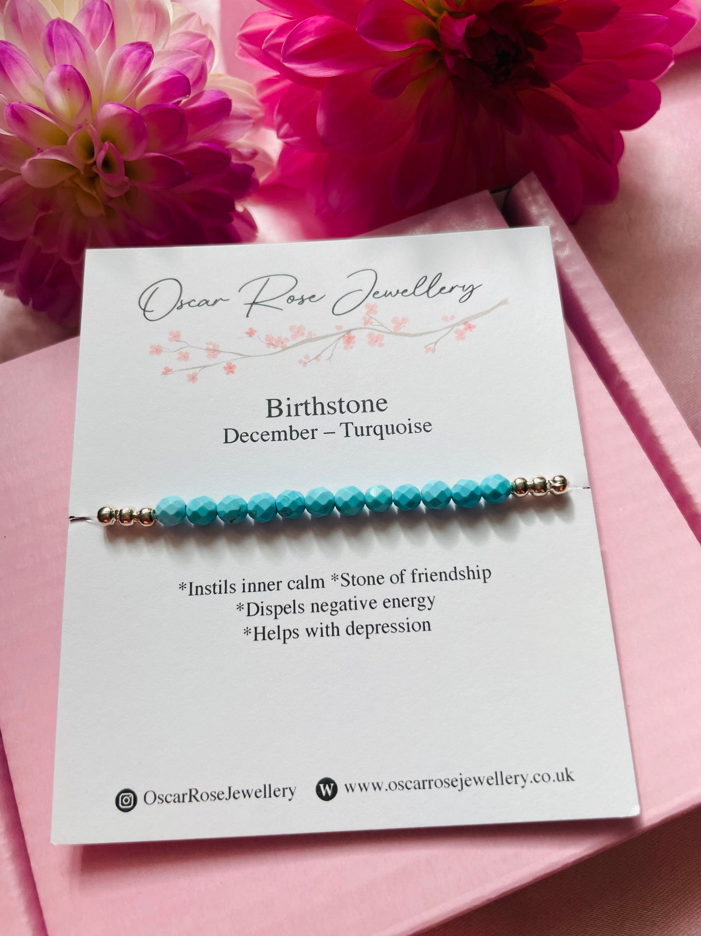 December Birthstone Bracelet - Turquoise