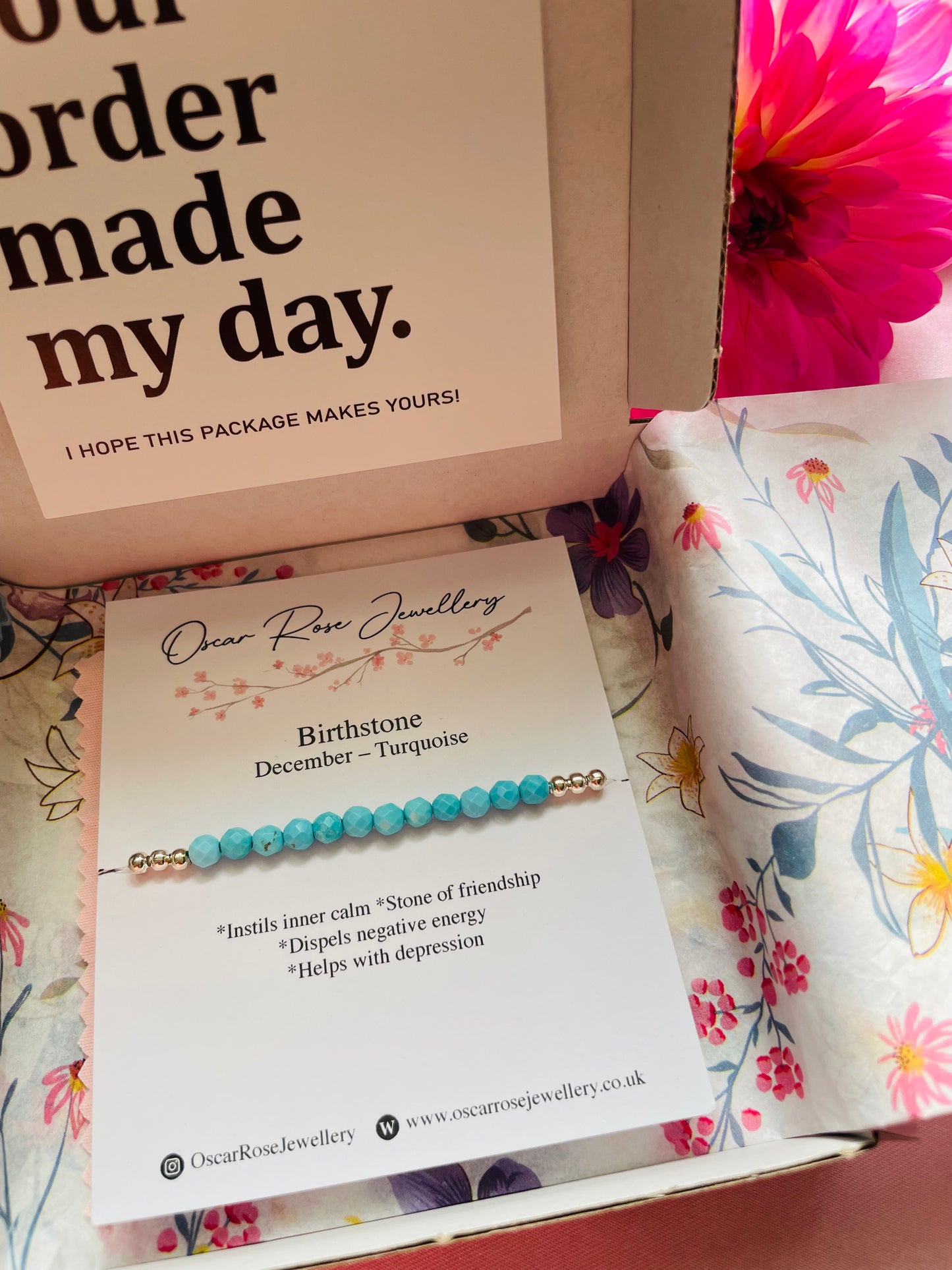 December Birthstone Bracelet - Turquoise