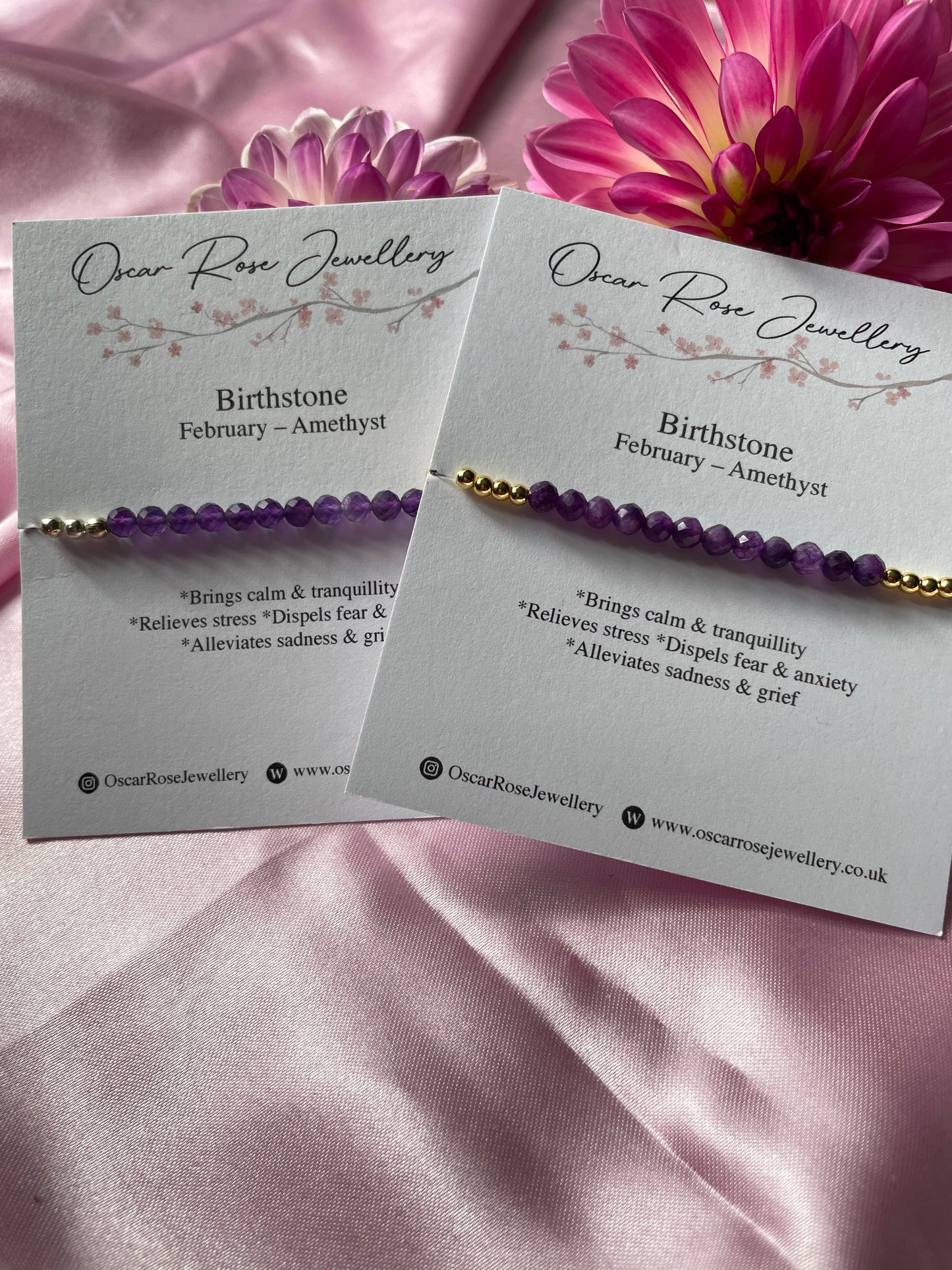 February Birthstone Bracelet - Amethyst