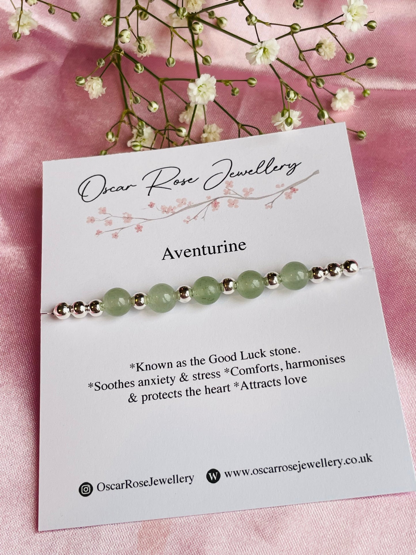 Green Aventurine Stretch Bead Bracelet