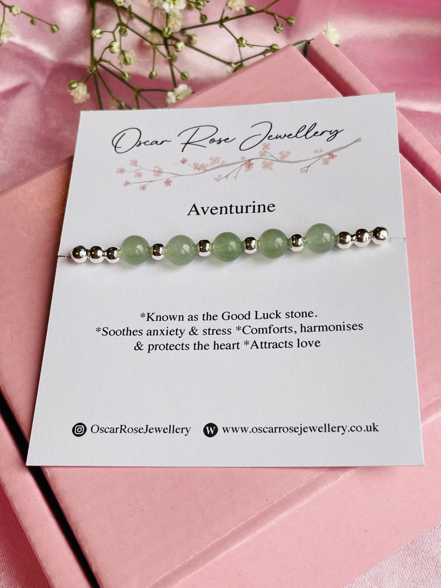 Green Aventurine Stretch Bead Bracelet