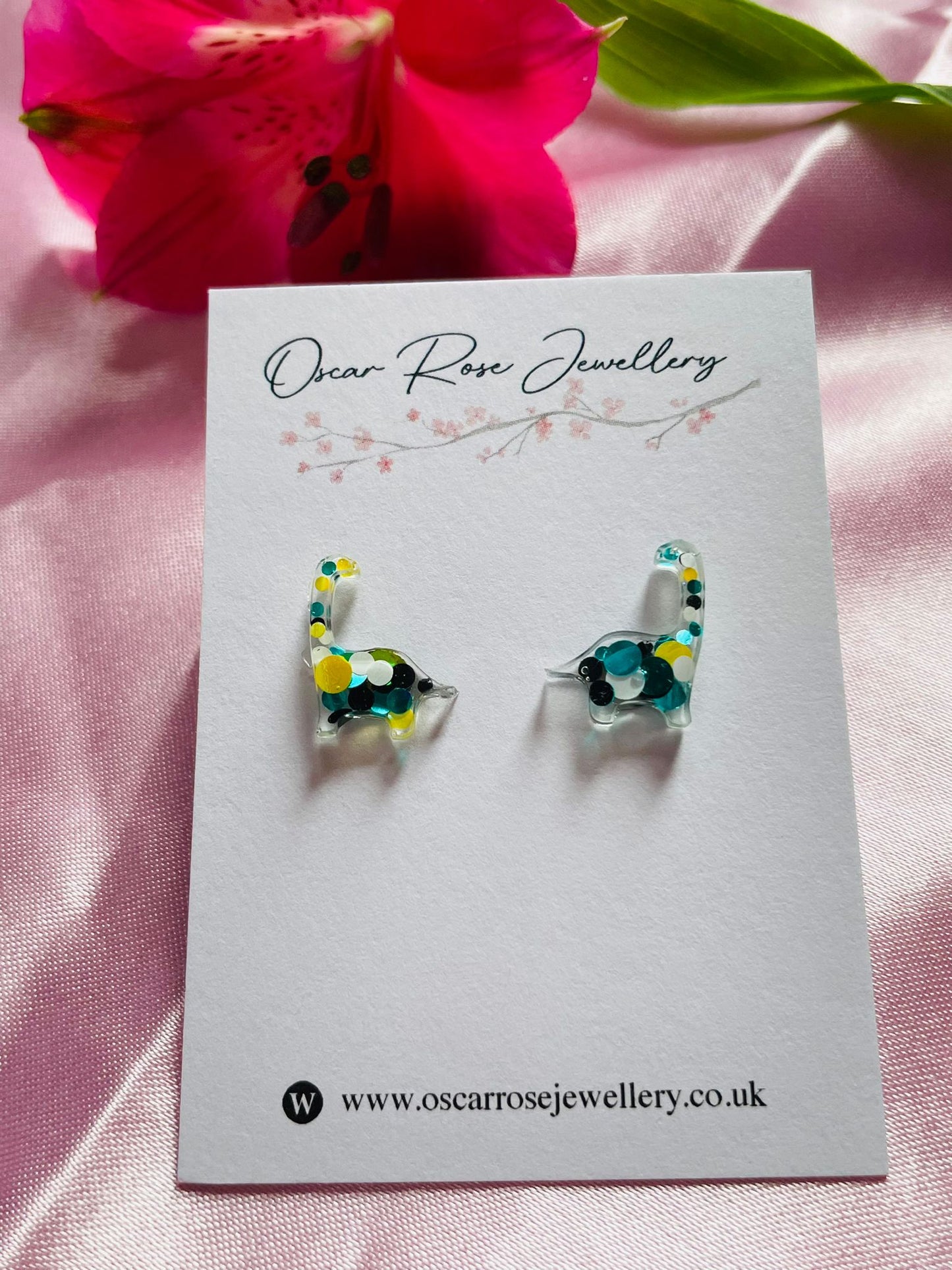 Dinosaur Resin Stud Earrings