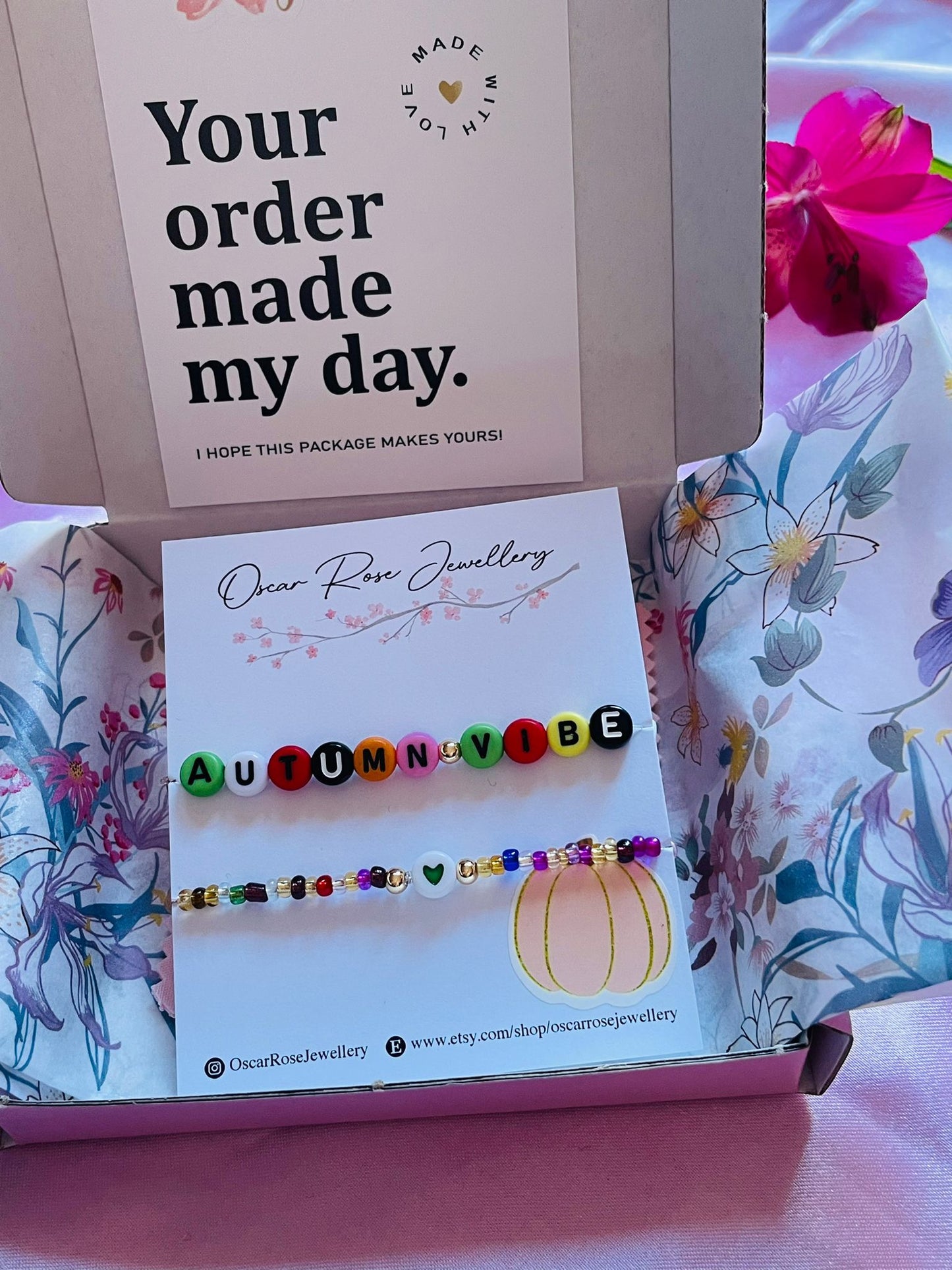 Autumn Seed Bead Bracelets