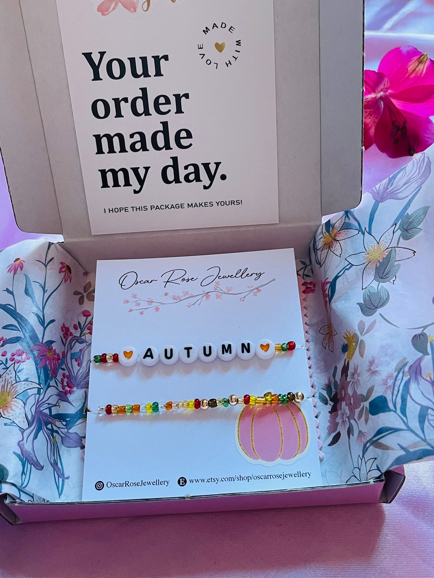 Autumn Seed Bead Bracelets