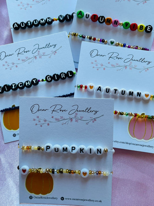 Autumn Seed Bead Bracelets