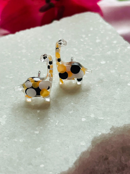 Halloween Dinosaur Resin Stud Earrings