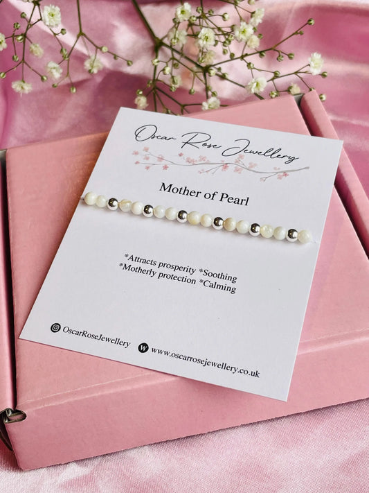 Mother Of Pearl & Silver Bracelet