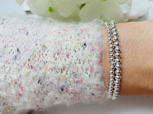 Silver Stacking Stretch Bracelet