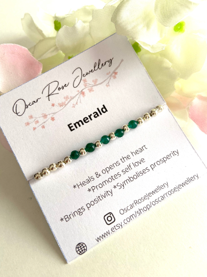 Emerald & Silver Bracelet