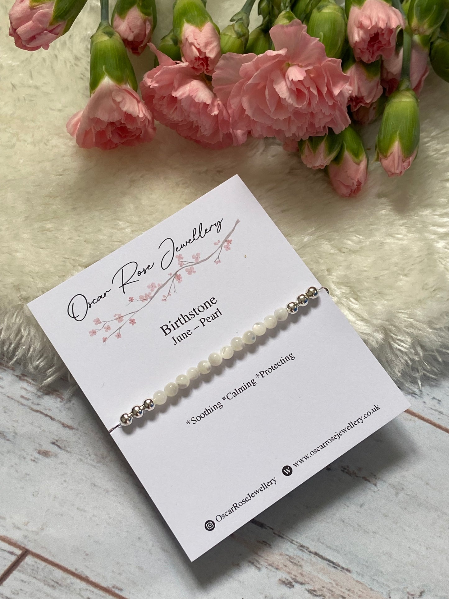 June Birthstone Bracelet - Pearl