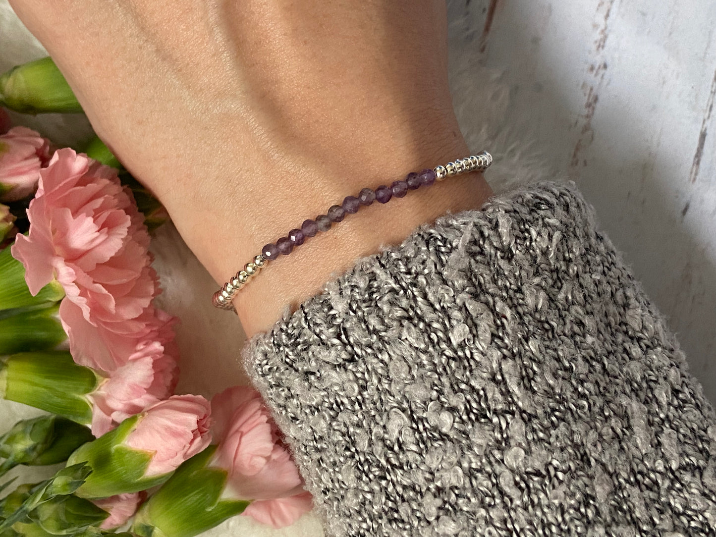 February Birthstone Bracelet - Amethyst