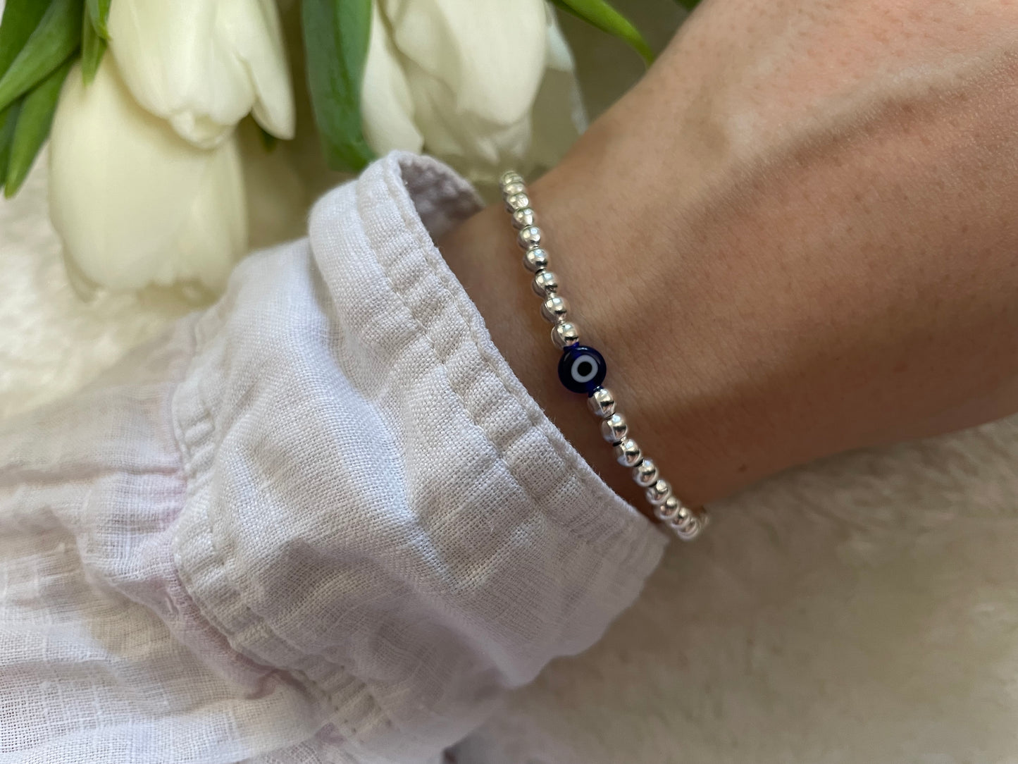 Evil Eye Silver Bracelet