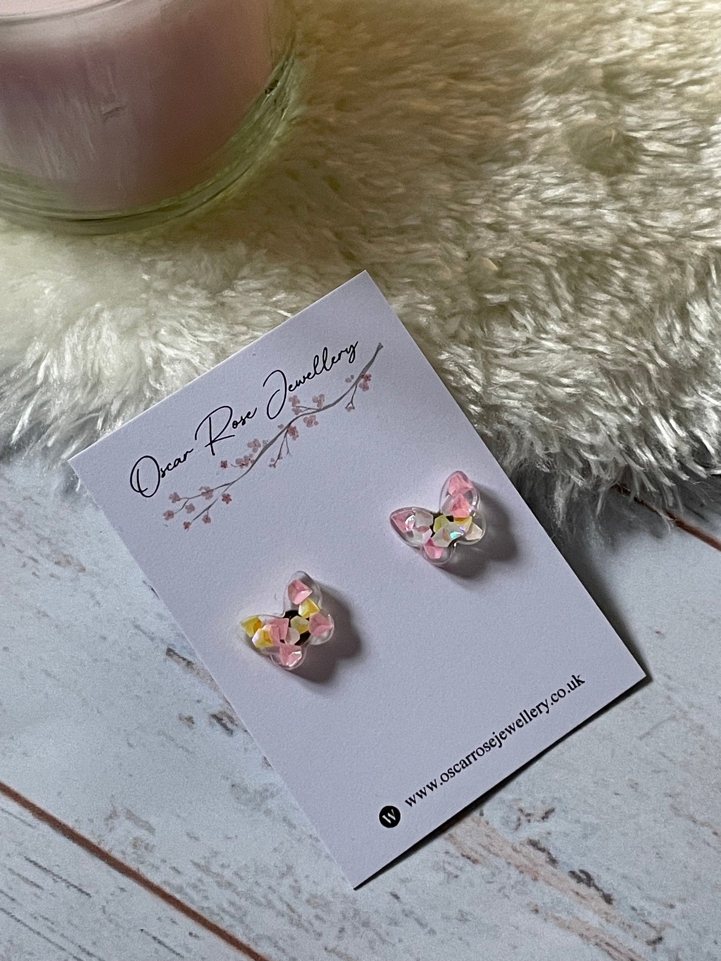 Resin Butterfly Earrings