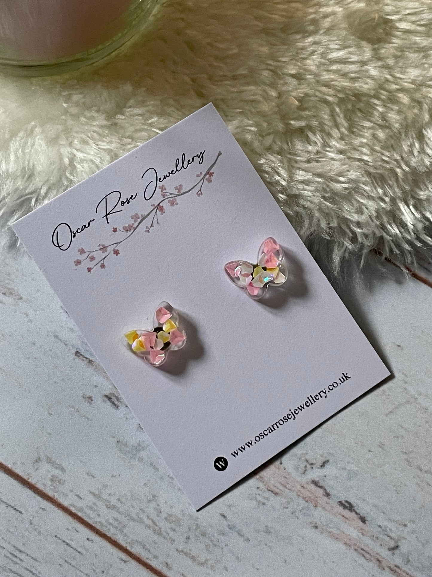 Resin Butterfly Earrings