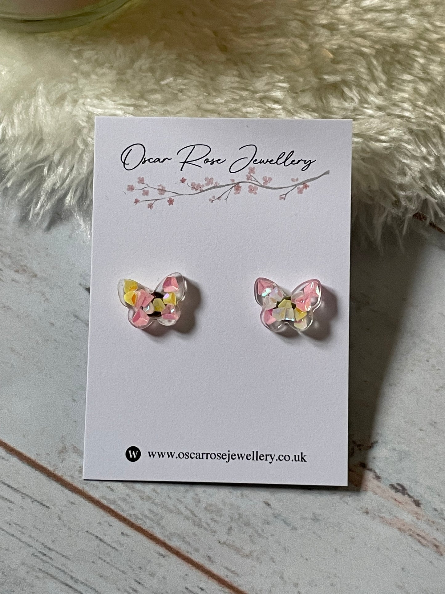 Resin Butterfly Earrings