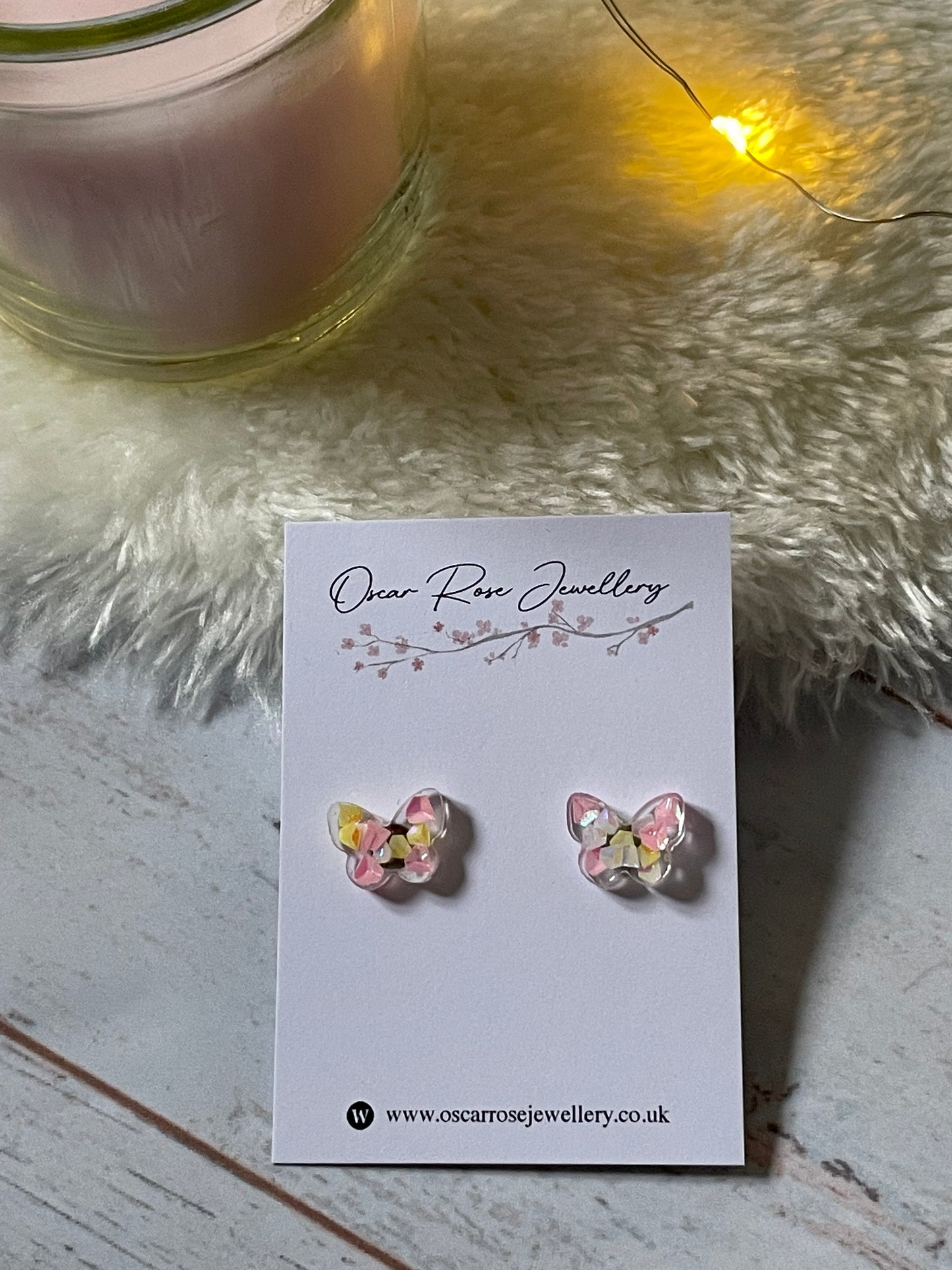 Resin Butterfly Earrings