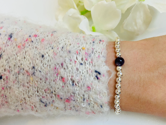 Amethyst & Silver Bracelet