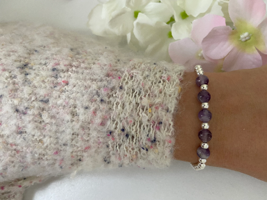 Amethyst & Silver Bracelet