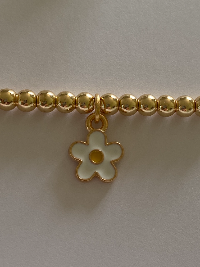 Daisy Gold Stretch Bracelet