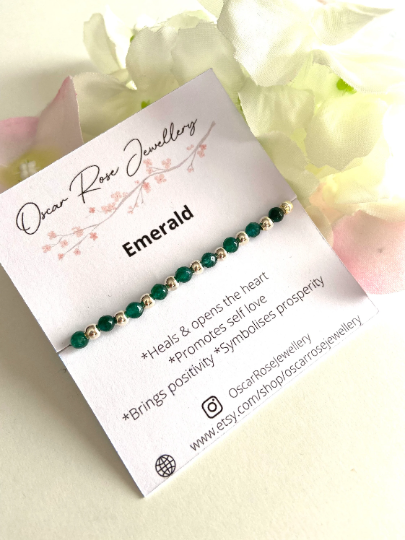 Emerald & Silver Bracelet