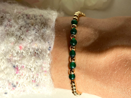 Emerald & Gold Bracelet