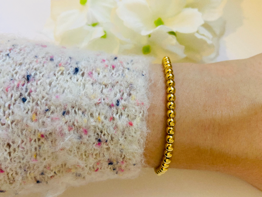 Gold Plated Stretch Bracelet